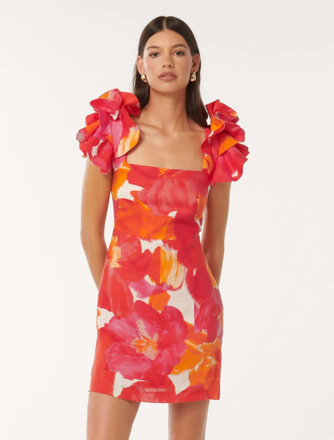 Mackenzie Ruffle-Sleeve Mini Dress | Forever New (UK & IE)