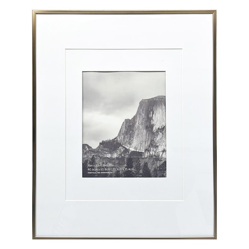 16x20 Champagne Thin Matted to 8x10 Wall Frame | At Home