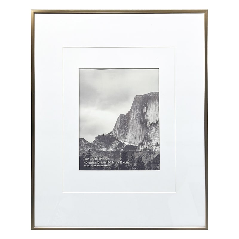 16x20 Champagne Thin Matted to 8x10 Wall Frame | At Home