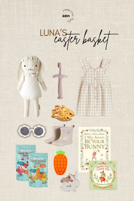 Luna’s Easter Basket.

Toddler girls Easter basket, cuddle and kind, toothbrush, rain boots, sunglasses, spring dress, books, bunny, yogurt melts, pop it, #LTKkids, neutral

#LTKGiftGuide #LTKSeasonal #LTKbaby