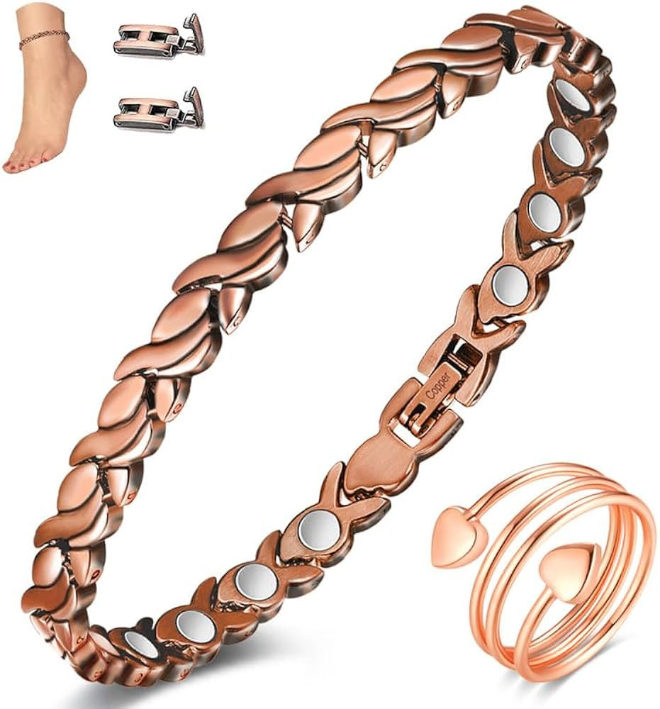 Copper Anklet for Women Ultra Strength Solid Copper Anklet Bracelet Adjustable Length with Sizing... | Amazon (US)