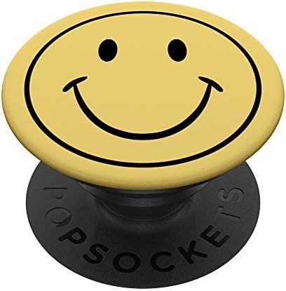 HAPPY FACE - SMILE - RETRO 70'S GRAPHIC PopSockets PopGrip: Swappable Grip for Phones & Tablets | Amazon (US)