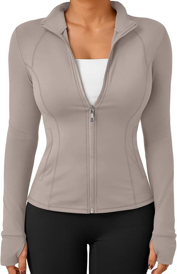 Trendy Queen Womens Lightweight Zip Up Jackets 2025 Athletic Hoodies Fall Gym Shirts Running Work... | Amazon (US)