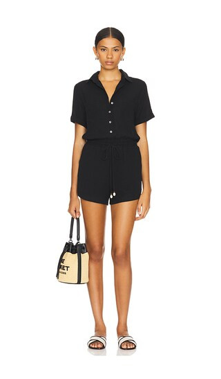 Kinley Romper in Black | Revolve Clothing (Global)