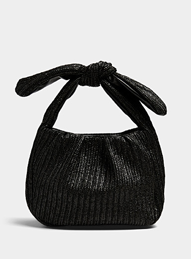 Knotted handle braided minaudière | Simons
