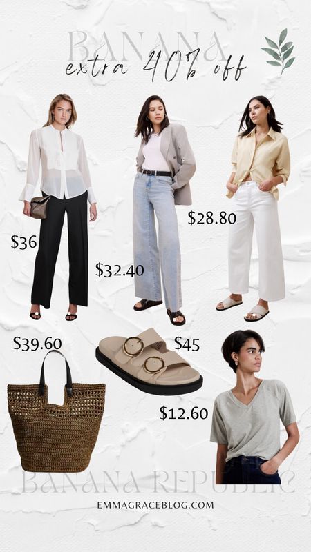 These prices are insane! I got the gray shirt and black pants bc I have them in other colors and they’re amazing. Trying the others out bc, cmon. 
Trousers are tts 8 petite. 
Jeans are tts 8/29 classic length. 
Small tee. 8 shoe  

#LTKFindsUnder50 #LTKMidsize #LTKSaleAlert