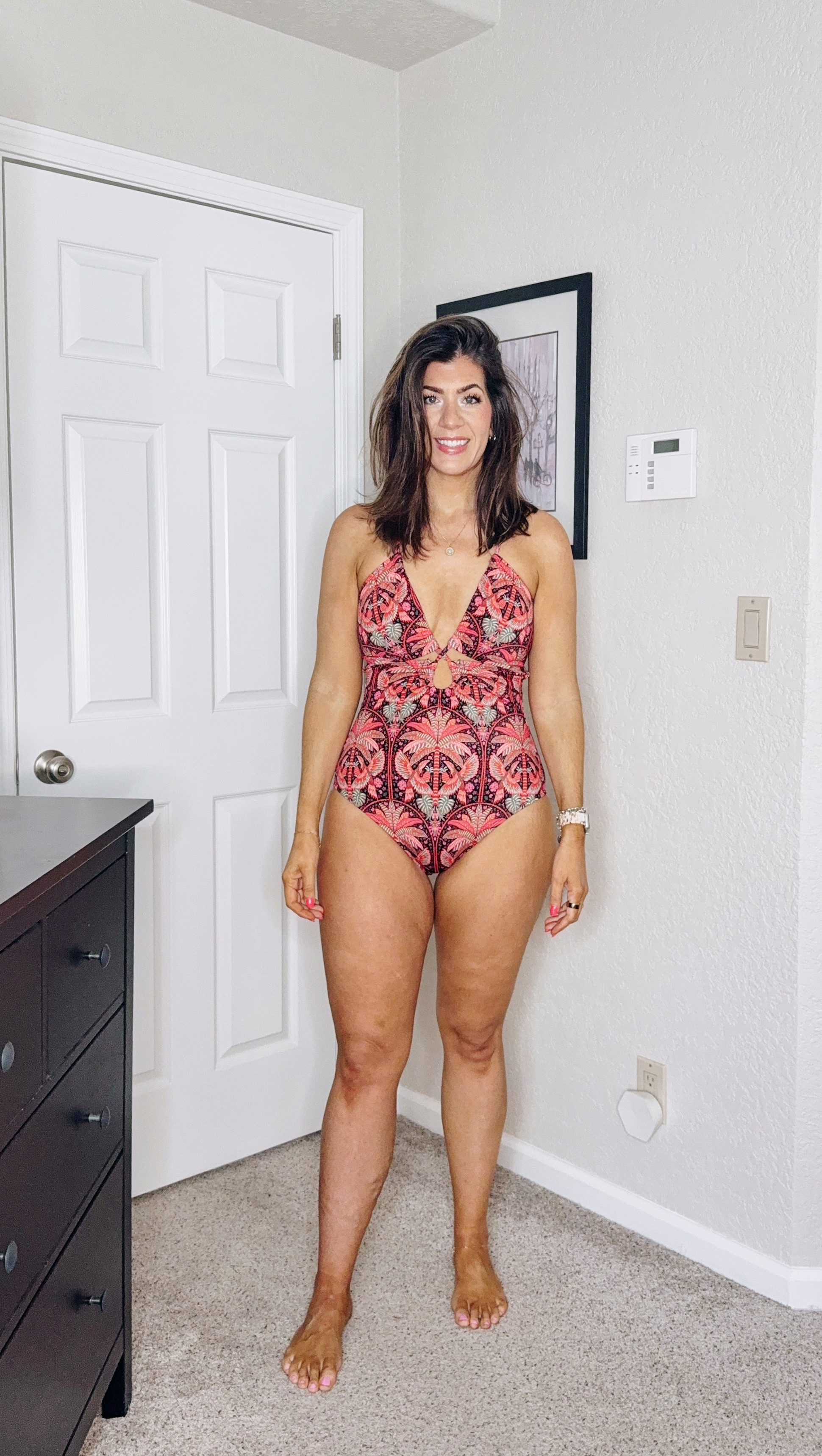 In a large one piece swimsuit 

#LTKSwim #LTKMidsize #LTKFindsUnder50