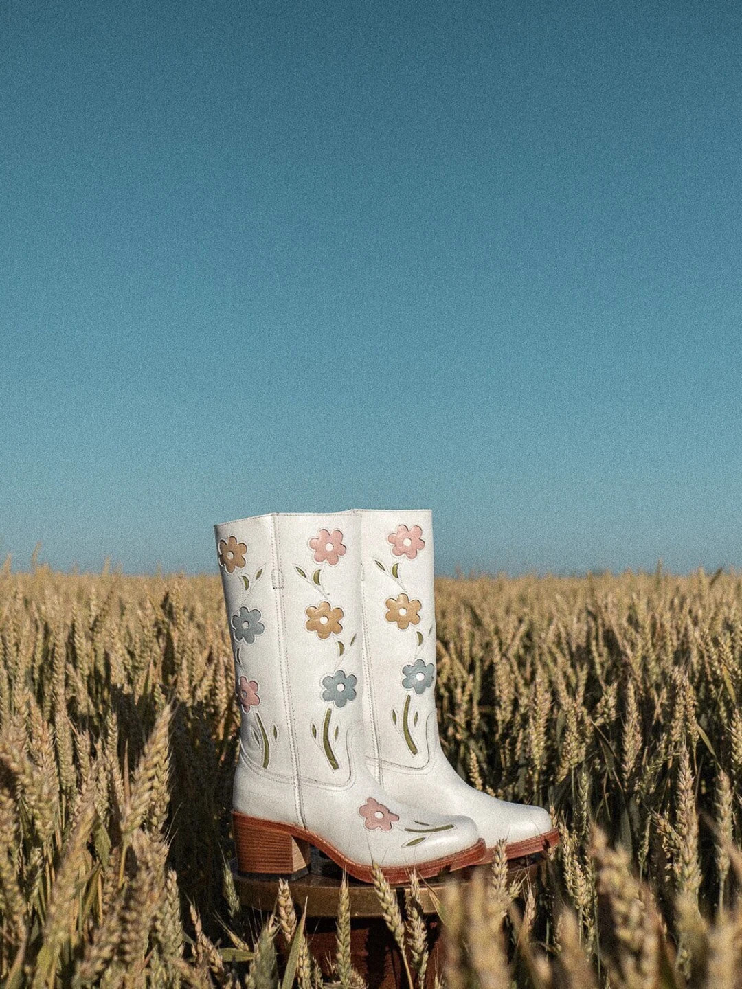 Flower Boots White | Etsy (US)