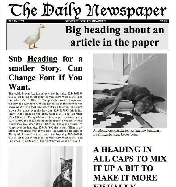 NEWSPAPER TEMPLATE 4 Pages Microsoft Word Editable | Etsy | Etsy (US)