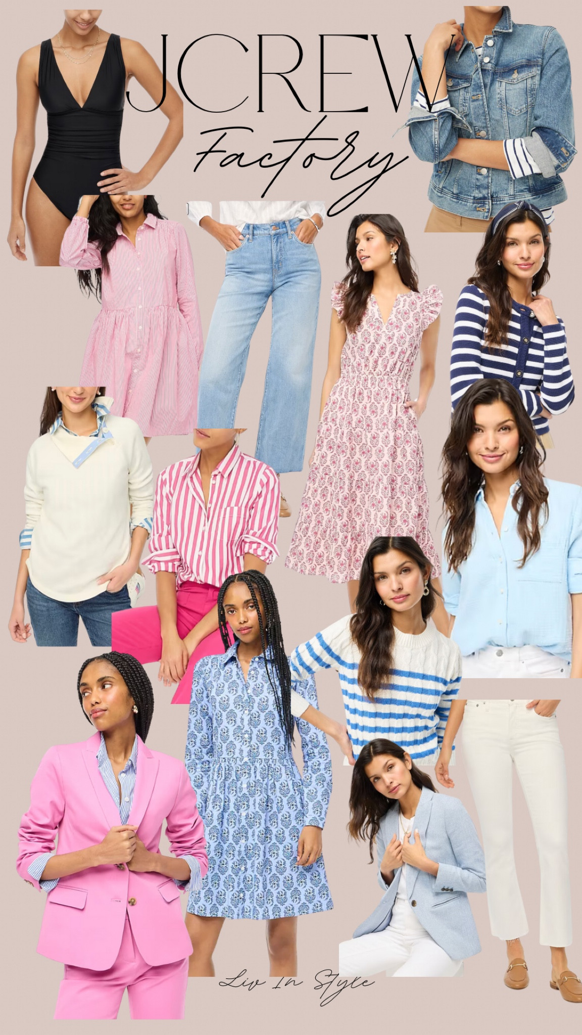 J.Crew Factory has everything 50% off with an additional 20% off orders $125+ with code MOREFUN. There are so many beautiful new items including spring dresses, lightweight sweaters, jeans, white pants, collared shirts, spring blazers, shoes and accessories. So many great pieces that would be great for layering your travel outfits. Wedding guest dresses. Work outfit. Spring outfit. Date Night Outfit. Resort wear and bathing suits. 

#LTKstyletip #LTKSpringSale #LTKsalealert