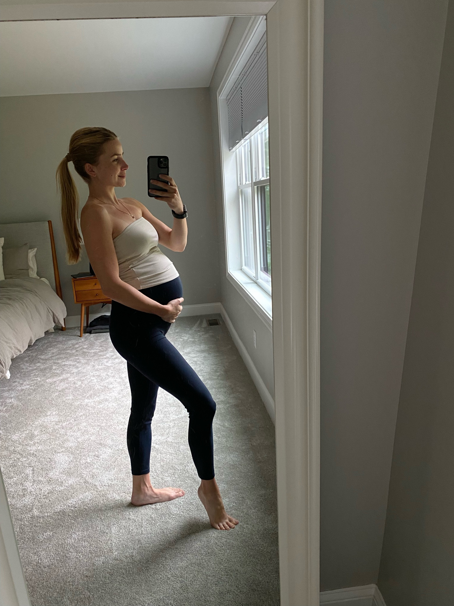 Tube Top - L (sized up, non-maternity)
Tights - XS (tts, maternity)

#LTKFitness #LTKFindsUnder50 #LTKBump