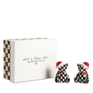 Mackenzie-Childs Courtly Santa Bear Salt & Pepper Set  | Bloomingdale's The Holiday Shop | Bloomingdale's (US)