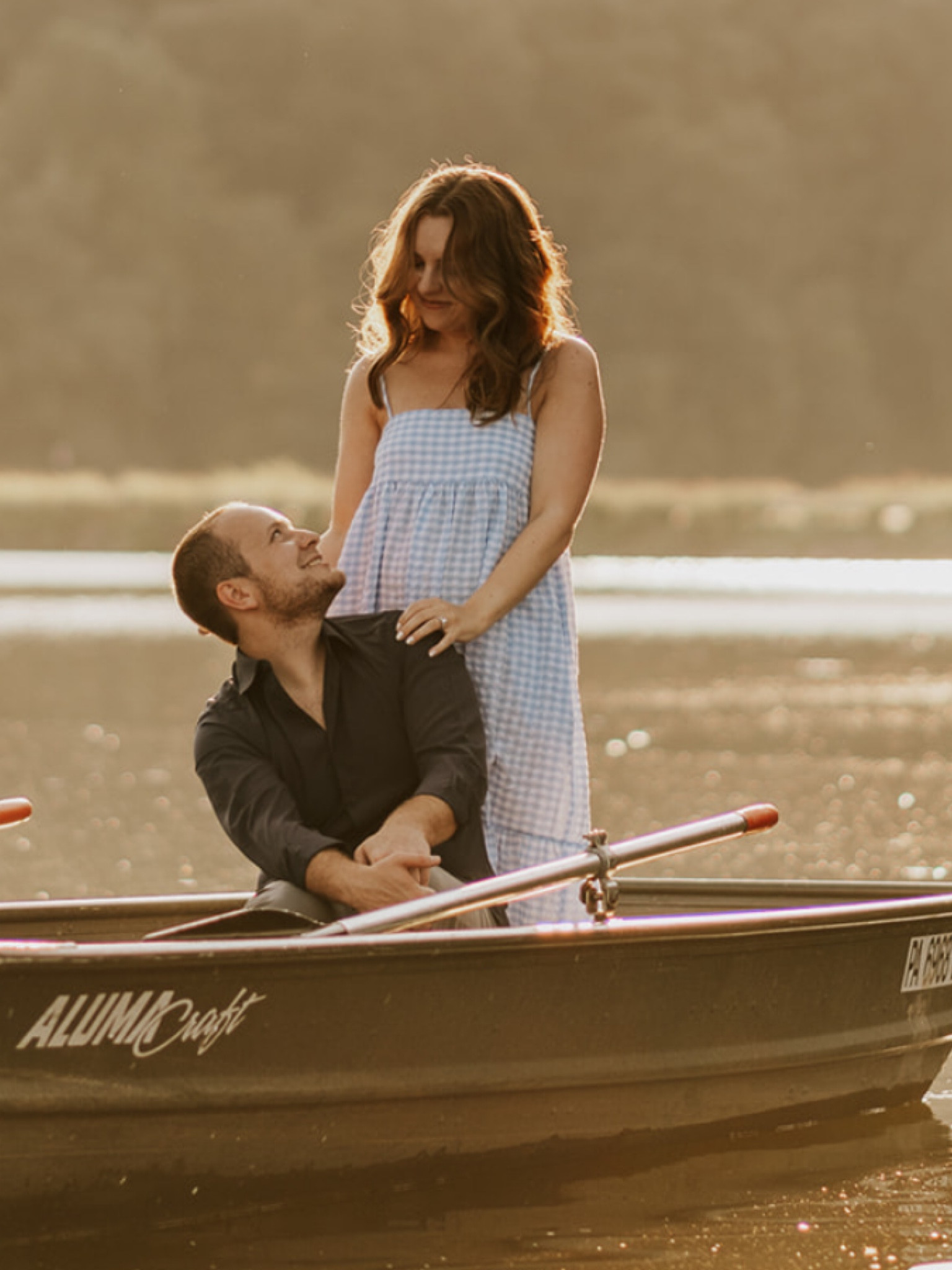 Blue gingham non traditional engagement shoot dress #engagement #engagementshoot #gingham 

#LTKSale #LTKwedding #LTKSeasonal