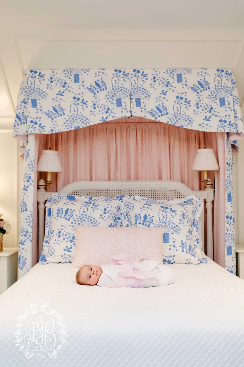 Bow Swaddle ® - Breakers Blue Seersucker | The Beaufort Bonnet Company