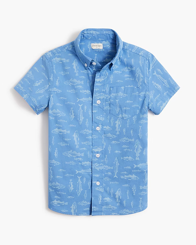 Boys' fish print shirt | J.Crew Factory