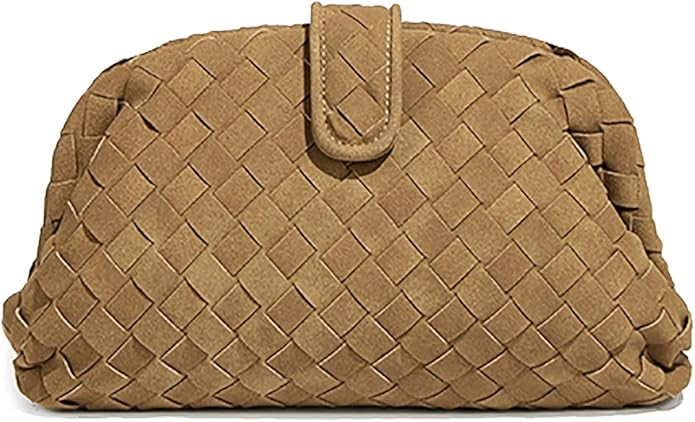 Molodo Woven Bags for Women Shoulder Bag PU Leather Handwoven Crossbody Bag Satchel Woven Purses | Amazon (US)