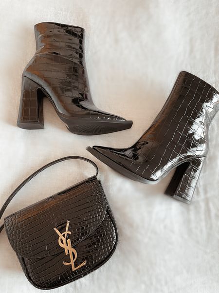 New ankle boots from Amazon! I love the shiny crocodile print and love how perfectly they pair with my Yves Saint Laurent Kaia bag! Perfect for a winter outing. I also linked some of my favorite new mom jeans and other winter boots! 

#LTKitbag #LTKbeauty #LTKshoecrush