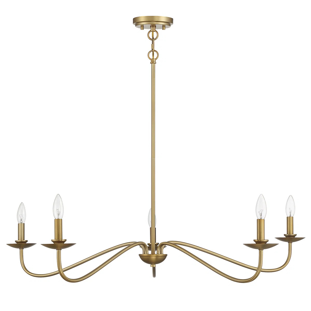 Abigeal 5 - Light Candle Style Classic Chandelier in Matte Black | Wayfair North America