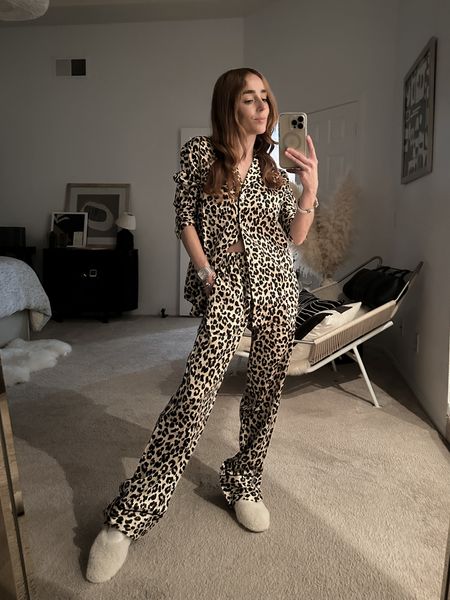 There is nothing quite like a silky set of pyjamas for an elegant holiday mood at home. Bonus points if it’s in a statement print like leopard print and that they can double as a chic casual bottom for holiday part outfit or matching set for day. 

Style tip: for a more out of the house outfit, wear with a black cashmere sweater and loafers or playful mesh boots. Layer a trench coat or varsity style jacket for a cool finishing touch. 

Holiday outfits | Gift guide

#LTKfindsunder100 #LTKstyletip #LTKCyberWeek
