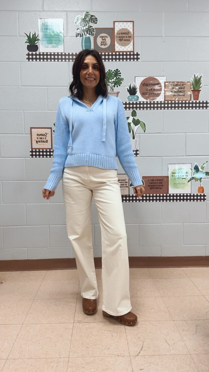 Teacher outfit 
Teacher style
Loft cream jeans size 26
Walmart sweater size xs

#LTKdayinmylife #LTKWorkwear #LTKOver40