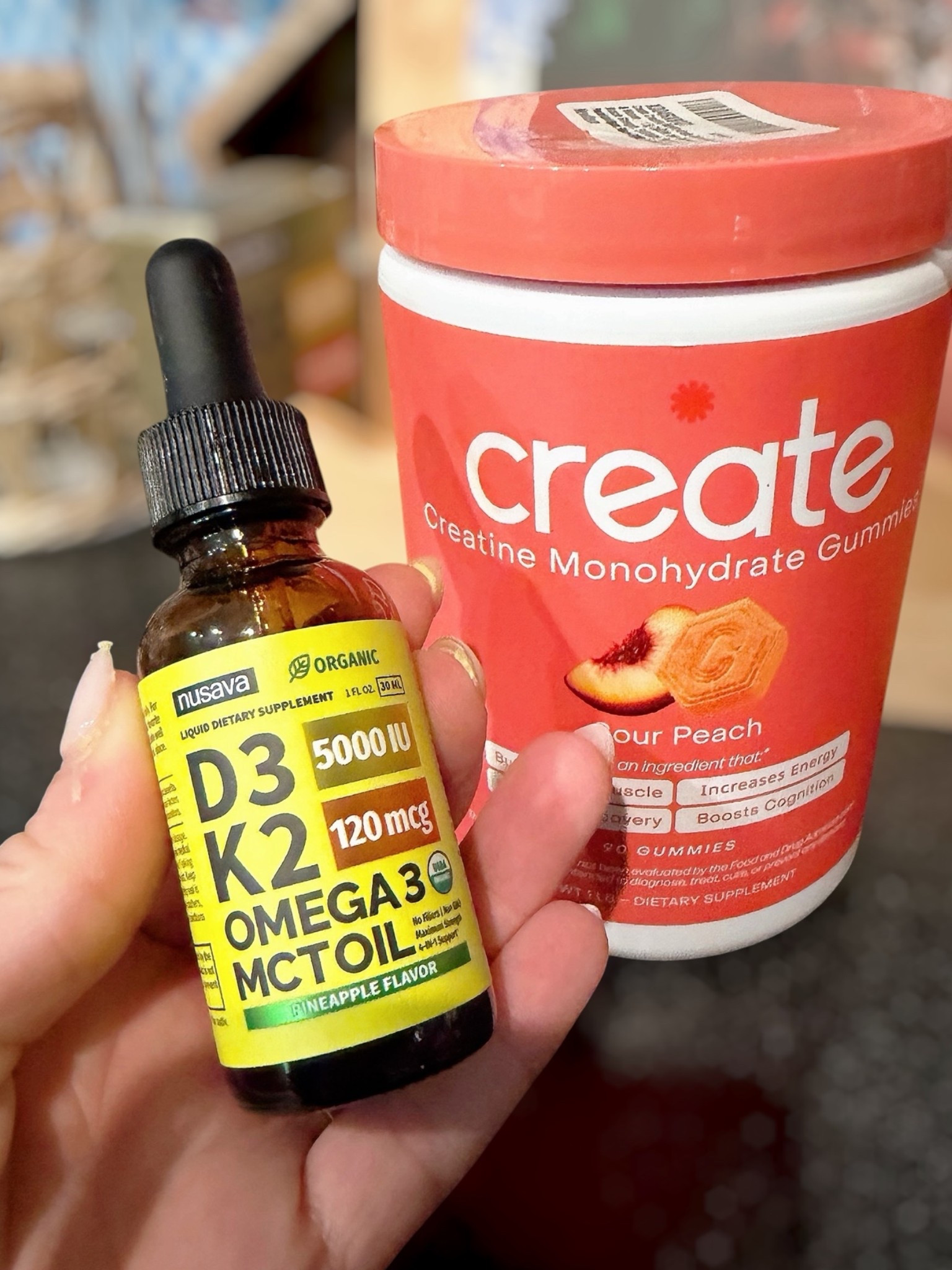 Daily Wellness Favorites ✨💛

These are two staples in my daily routine right now! The creatine gummies are such an easy and convenient way to support strength, recovery, and overall fitness goals without mixing powders or shakes. I also love pairing them with my Vitamin D3 + K2 drops for added wellness support and a simple daily habit I can actually stick with.

If you’re looking for easy wellness products to add to your routine, these have become favorites for their convenience and simplicity. 🙌✨

Perfect for healthy lifestyle routines, wellness essentials, fitness journey, women’s health, strength training support, daily supplements, healthy habits, active lifestyle, self-care routine, workout recovery, and wellness must-haves. 💪🍑☀️💛🌿

#LTKActive #LTKfitnessgoals #LTKOver40