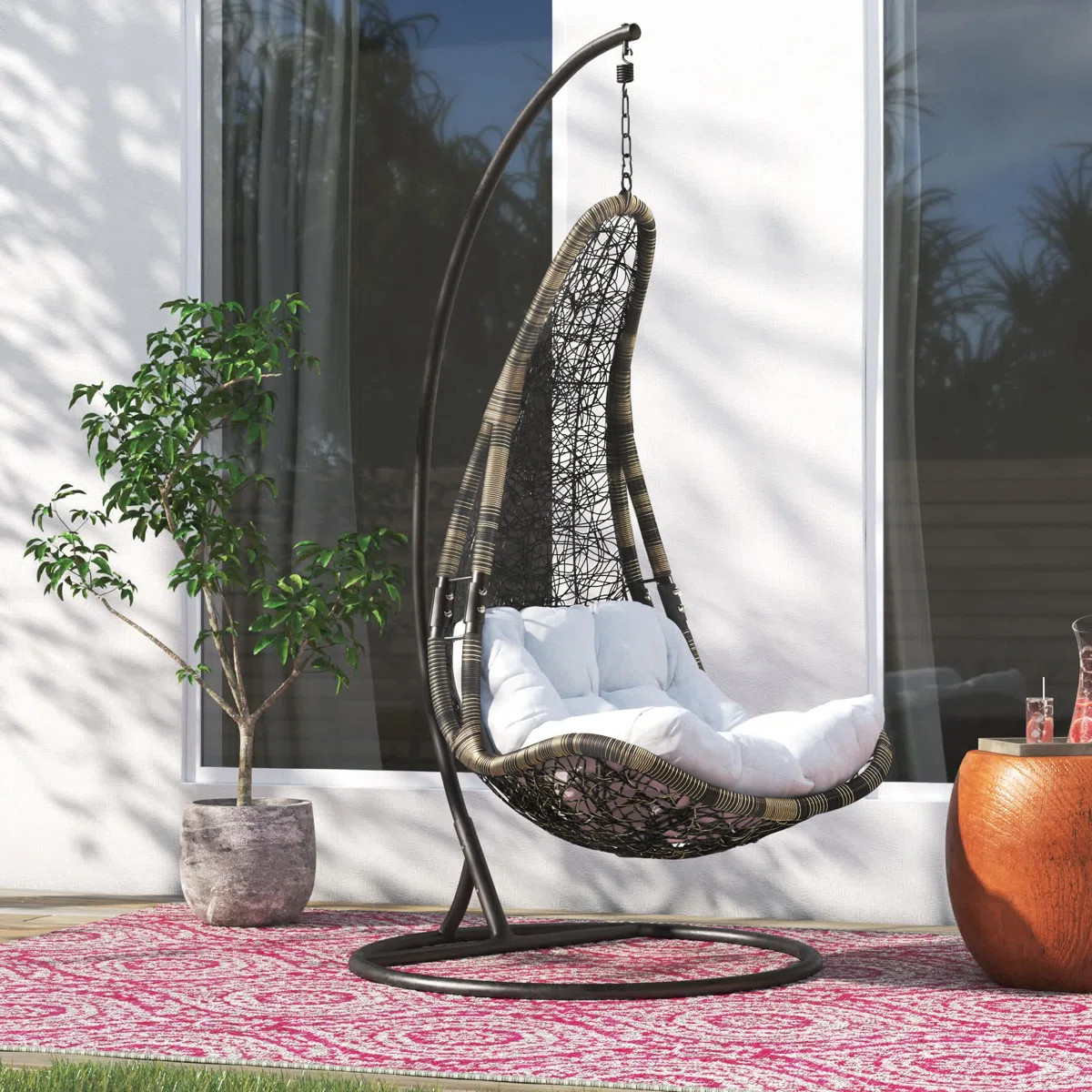 Modway Abate Wicker Rattan Outdoor Patio Swing Chair | Wayfair North America