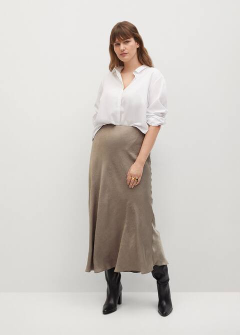 Crease-effect skirt | MANGO (US)