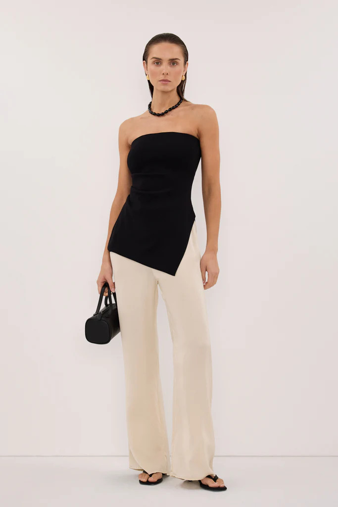 LUKE BLACK LONGLINE BANDEAU TOP | DISSH