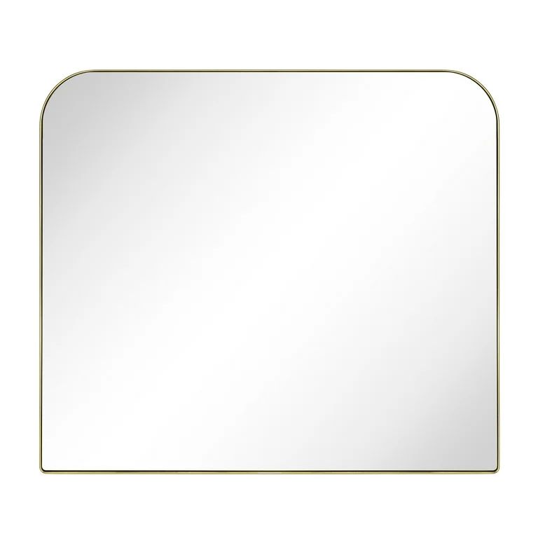 EGHOME Contemporary 30x34'' Gold Arched Mirror Arch Large Metal Framed Mirror | Walmart (US)