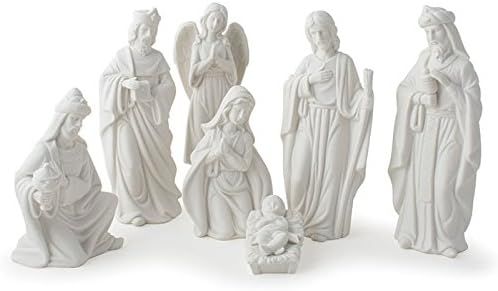 6 Inch Matte White Porcelain Nativity | Amazon (US)