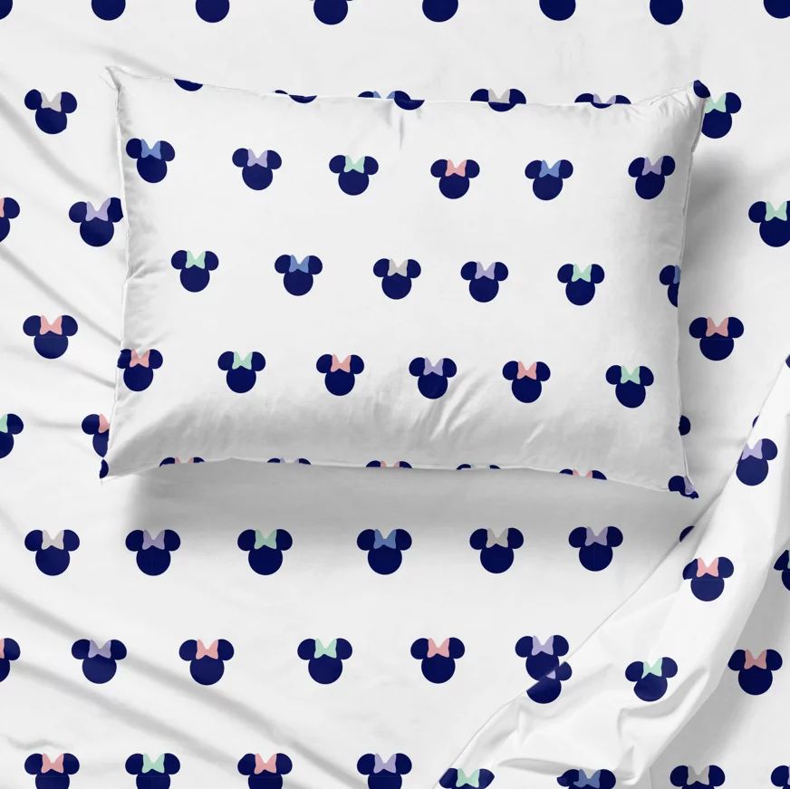 Saturday Park Disney Minnie Mouse Dreaming of Dots 100% Organic Cotton Sheet Set - Walmart.com | Walmart (US)