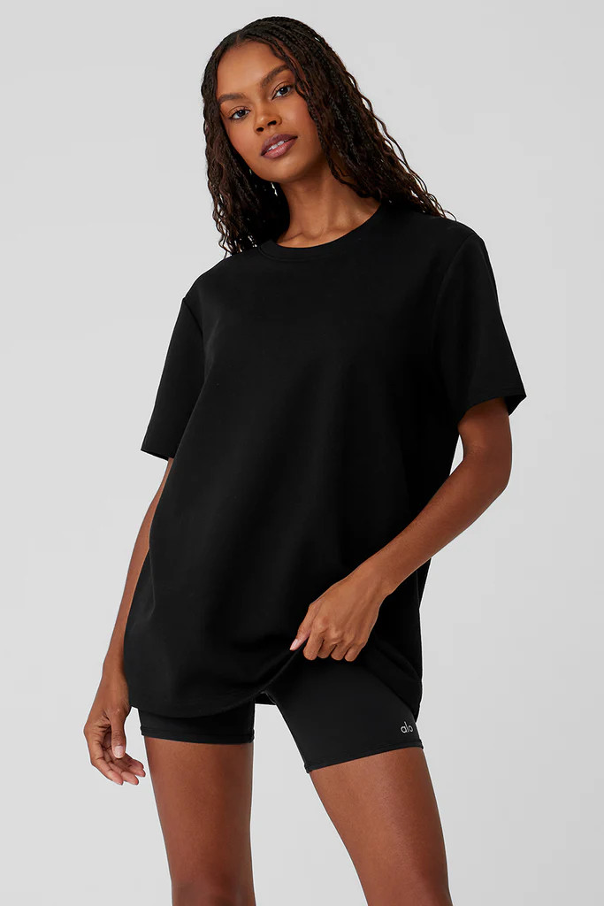 Chill Short Sleeve - Black | Alo Yoga (US)
