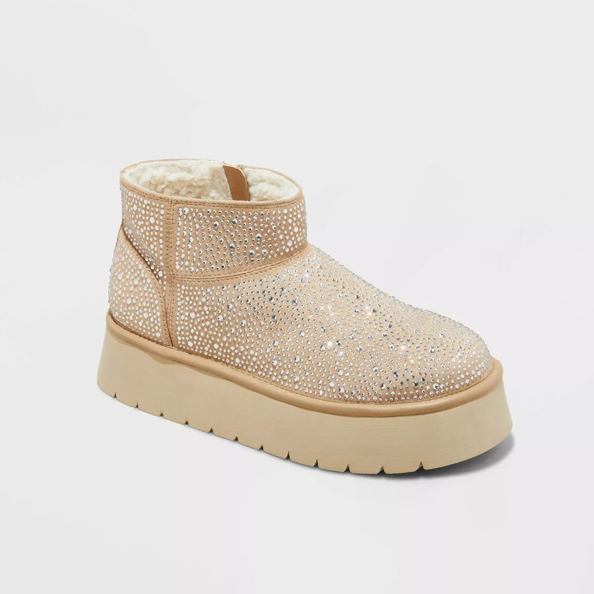 Women's Missy Platform Booties with Memory Foam Insole - Wild Fable™ Tan 8 | Target