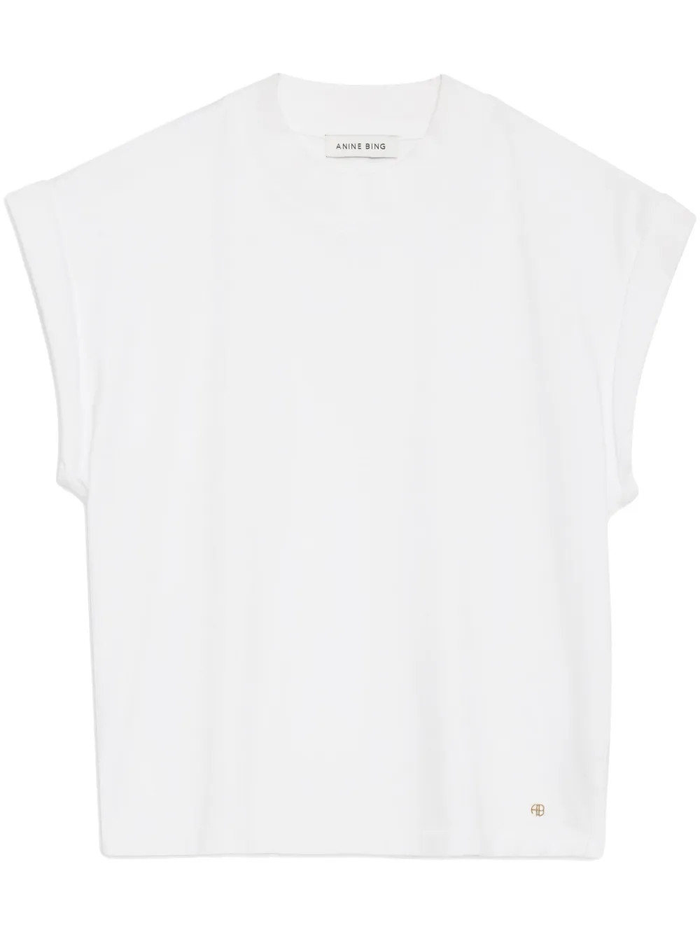ANINE BING Caspen Cotton T-shirt - Farfetch | Farfetch Global