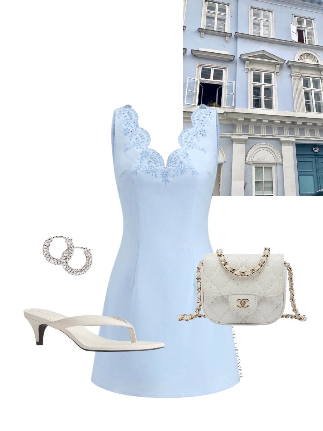 Ice blue dress outfit


Commense 
Light blue dress
White heels
Reformation 
Chanel white mini bag
Silver earrings 
Revolve

#LTKsummer #LTKdresses #LTKpartywear