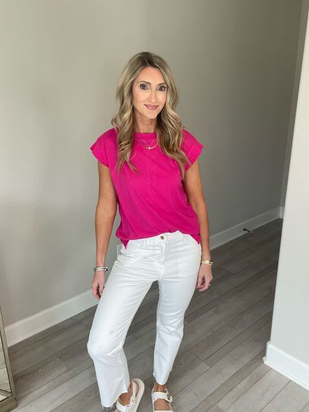 Target casual look 20% off. Tee cokes in 8 colors and is my favorite! These sandals are so good a designer dupe! 

#LTKsalealert #LTKFind #LTKstyletip
