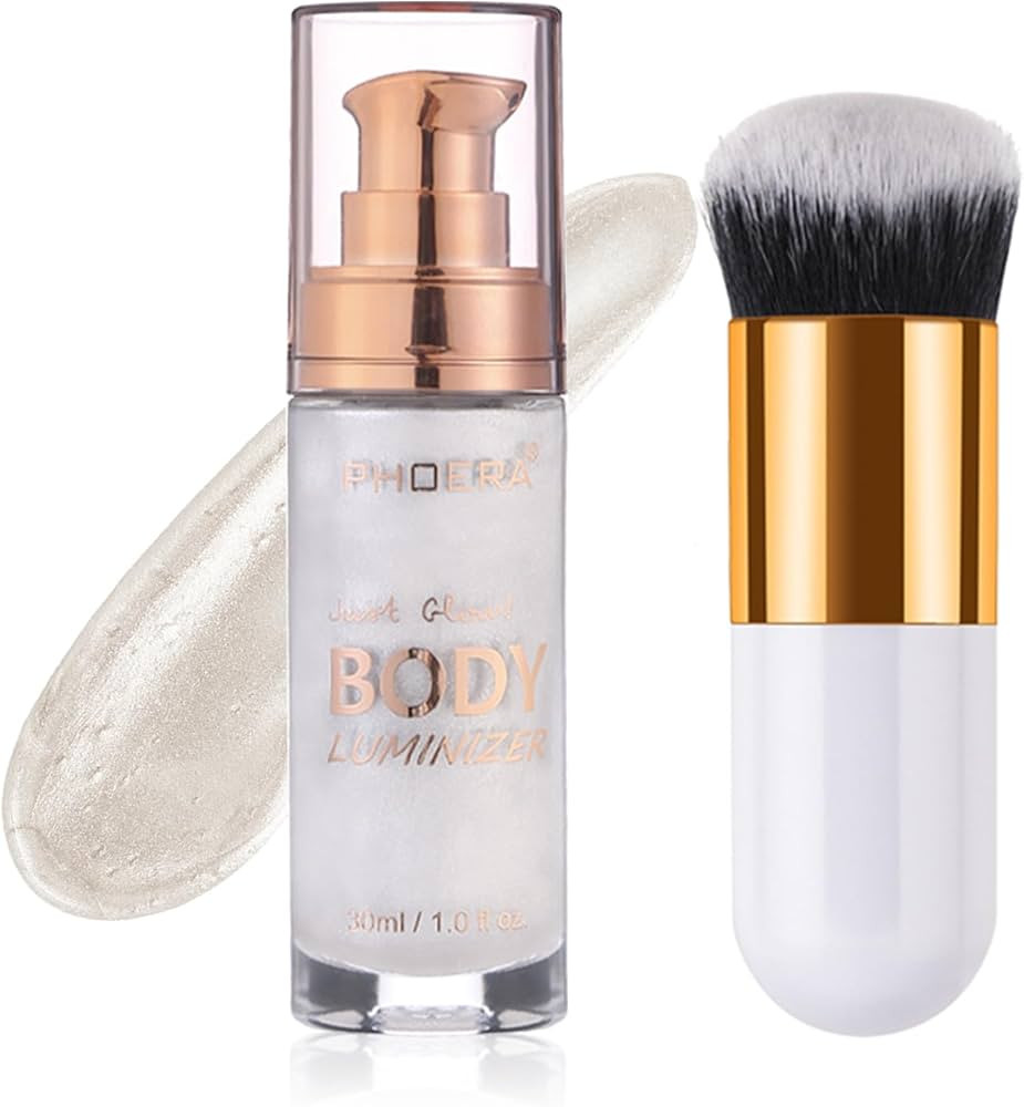 Diamond Platinum #05 Body Shimmer Oil: Waterproof, Long-Lasting Moisturizing Bronze Glow for Face... | Amazon (US)