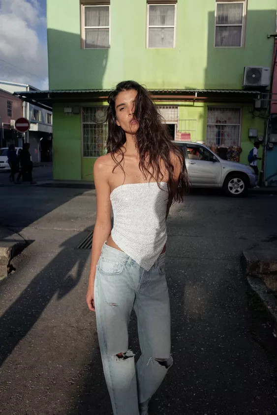 SEQUIN BANDEAU TOP | Zara UK