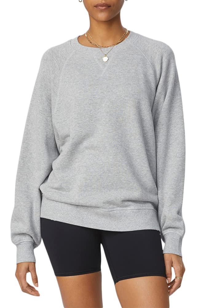 Bandier x Sincerely Jules_The Juniper Crew Neck Sweatshirt Vintage Heather Grey-XL | Amazon (US)