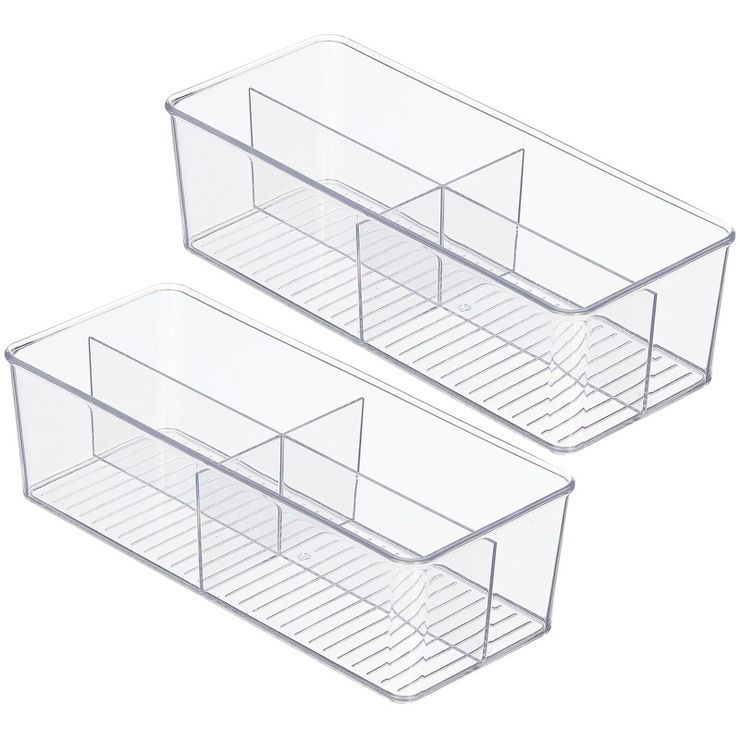 mDesign Plastic Kitchen Food Storage Organizer Bin Caddy, 8 Sections - Clear | Target