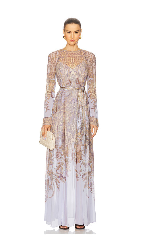 Zimmermann Sheath Dress in Lilac Paisley. Size 2/M | Revolve Clothing (Global)