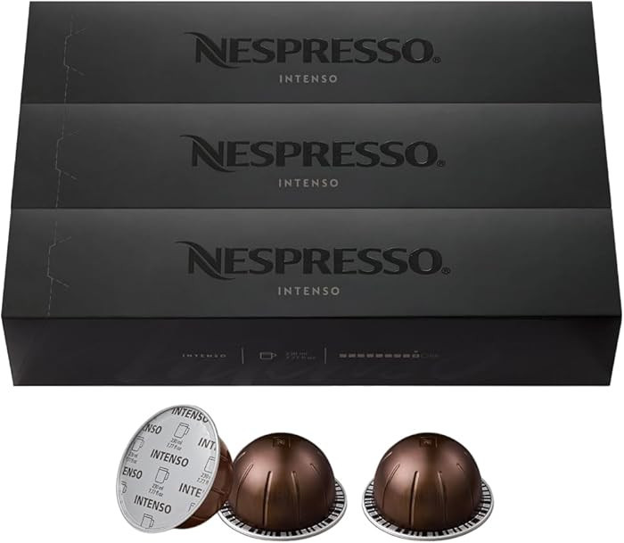 Nespresso Capsules Vertuo, Intenso, Dark Roast Coffee, 30-Count Coffee Pods, Brews 7.8oz. | Amazon (US)