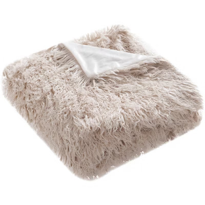 Faux Sheepskin Throw Blanket - Taupe - 50" x 60" - Safavieh . | Target