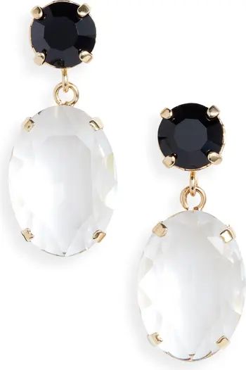 Carolina Herrera Empress Two-Tone Crystal Drop Earrings | Nordstrom | Nordstrom