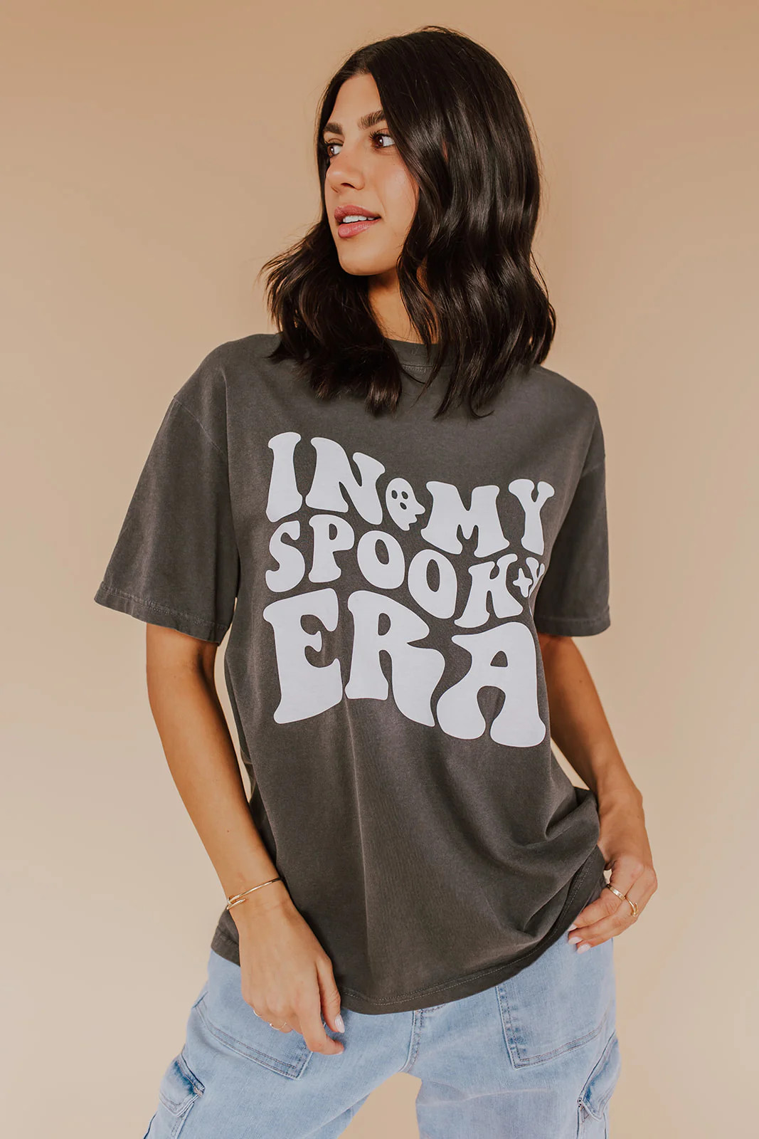 THE SPOOKY ERA TEE IN CHARCOAL BY PINK DESERT | Pink Desert
