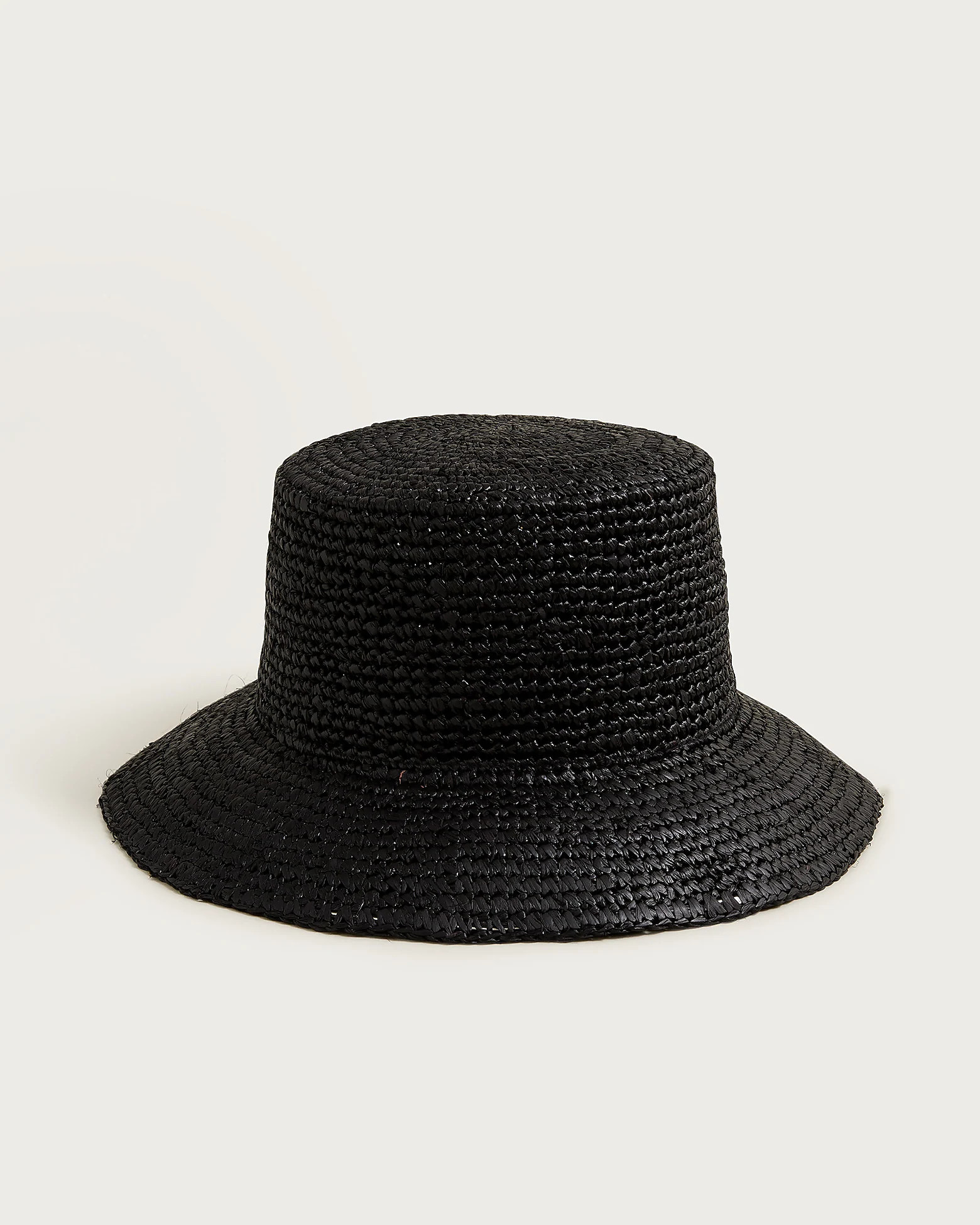 Wide-brim raffia bucket hat | J. Crew US