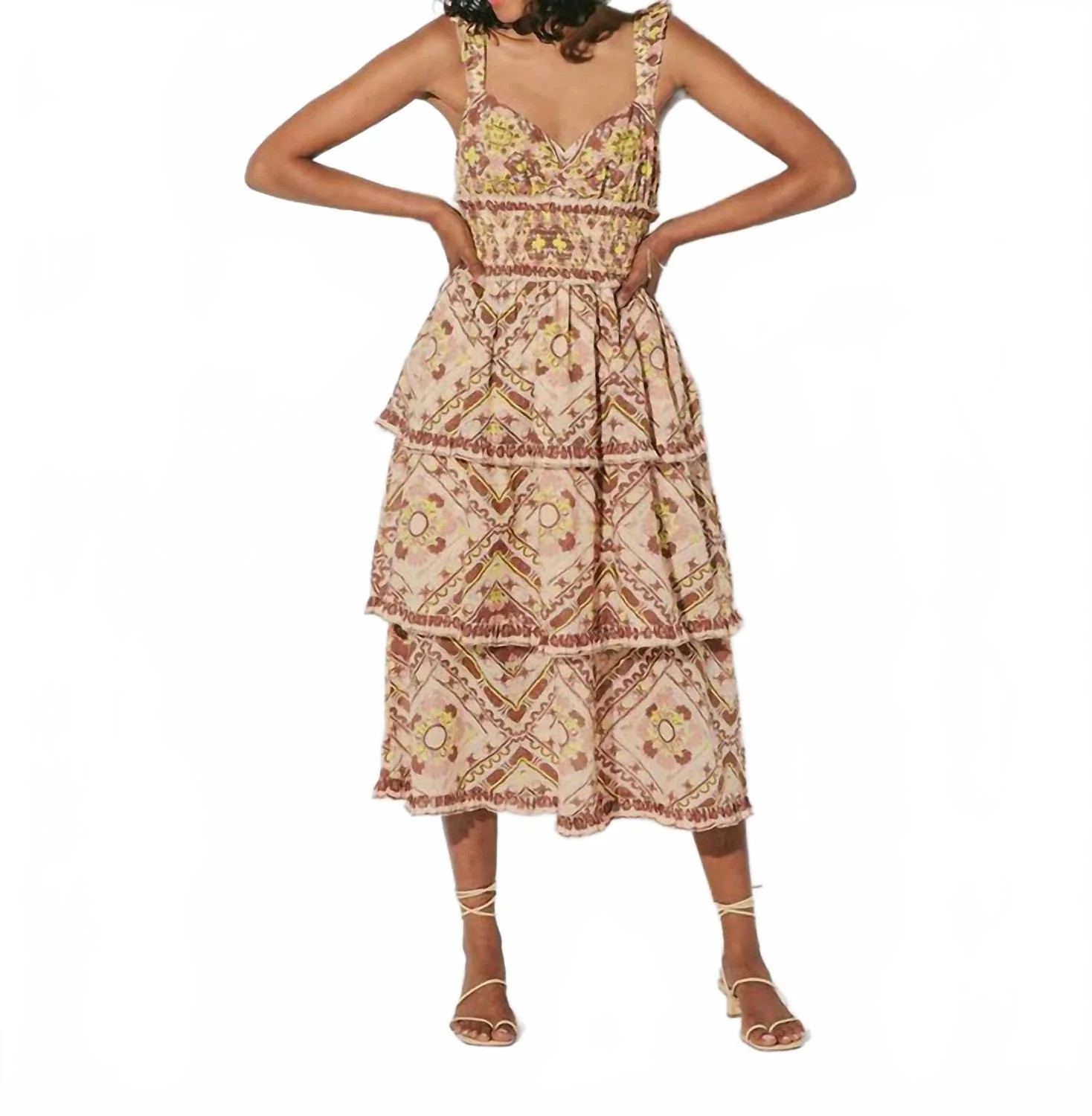 Stella Ankle Dress In Geo | Shop Simon