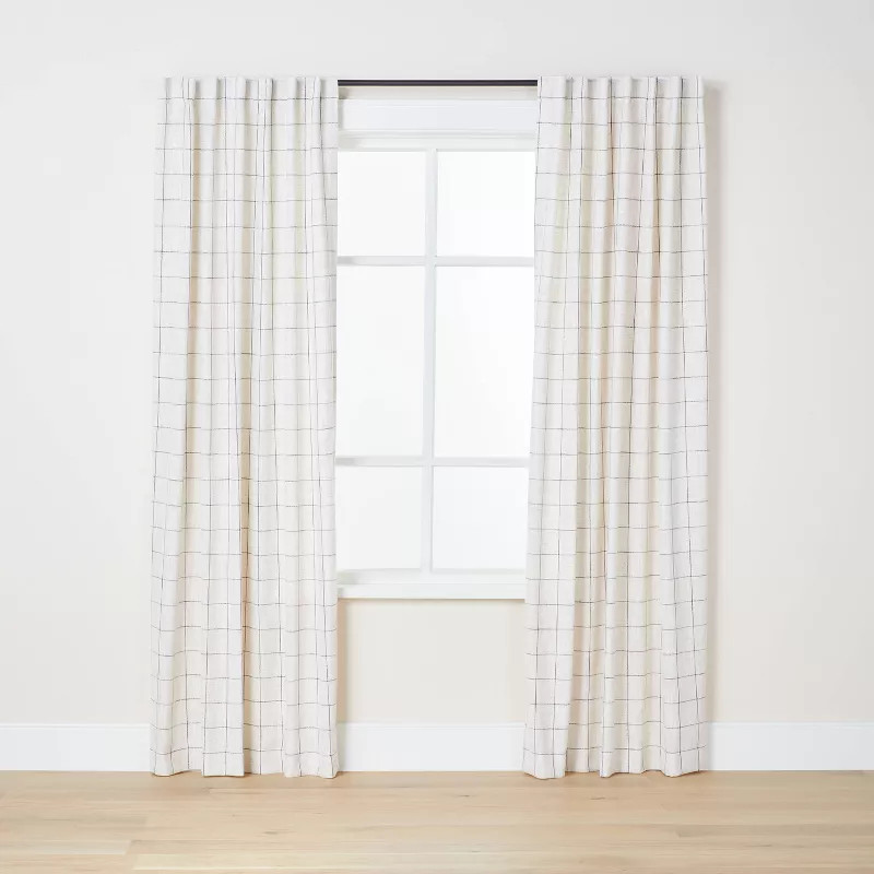 Modest Windowpane Plaid Curtain Panel - Hearth & Hand™ with Magnolia | Target