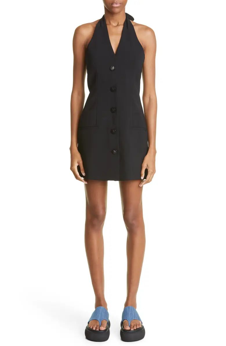 The Attico Isabel Halter Tech Crepe Minidress | Nordstrom | Nordstrom