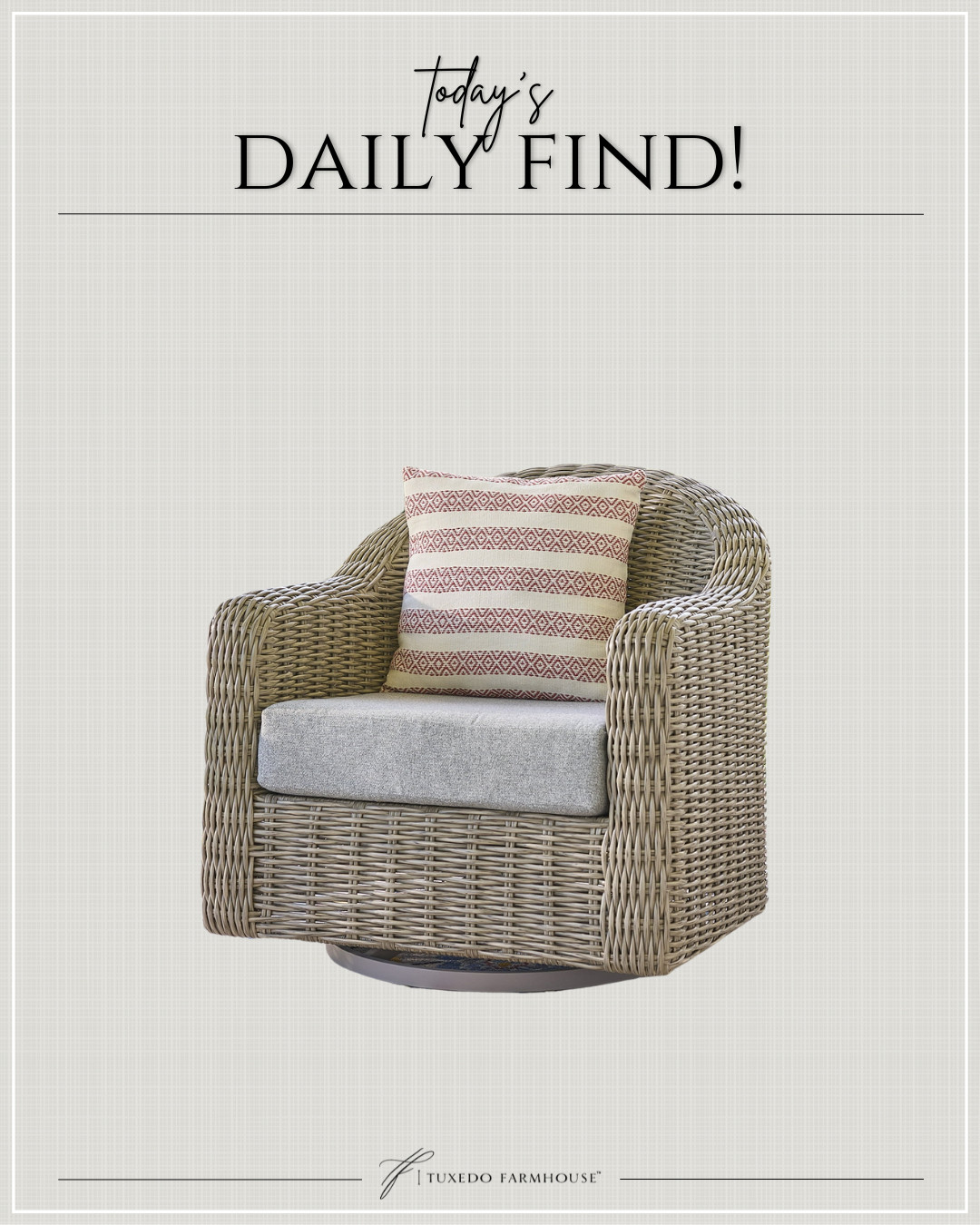 Better Homes & Gardens Bellamy Outdoor Wicker Swivel Glider Chair, Natural Wicker, Gray Cushions
 

 #LTKSeasonal #LTKHome #LTKSaleAlert